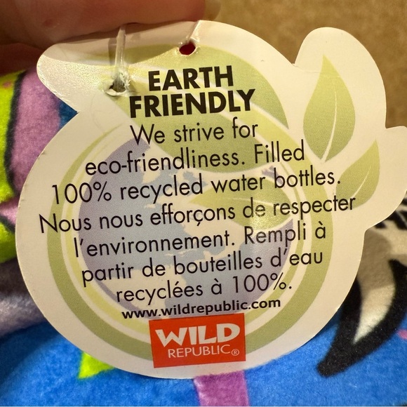 Wild Republic Colorful Comic-Style Stuffed Elephant Toy Recycled Stuffing Kids - Picture 2 of 5